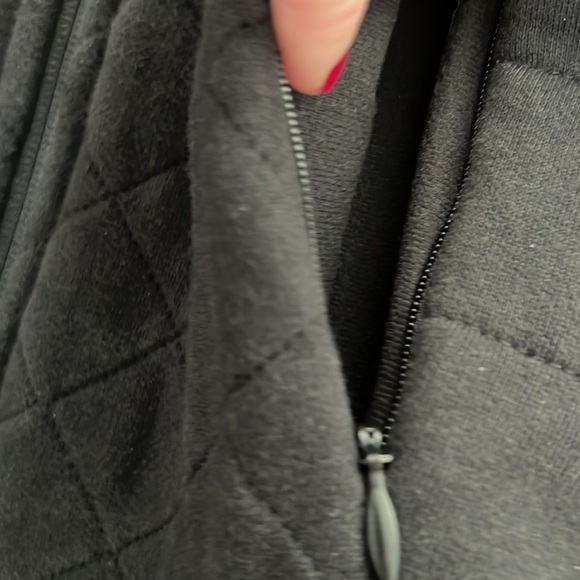 The North Face Jacket Black Quilted Fleece Full Front Zip front zip pockets XS - Picture 7 of 12